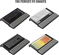 Vista 7 de Computer Tilt Keyboard Stand - Acrylic Ergonomic Keyboard Holder for Easy Typing Working, Keyboard Riser with Comfortable Wrist Rest for Keyboard