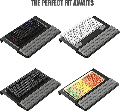 Miniatura 7 de Computer Tilt Keyboard Stand - Acrylic Ergonomic Keyboard Holder for Easy Typing Working, Keyboard Riser with Comfortable Wrist Rest for Keyboard,