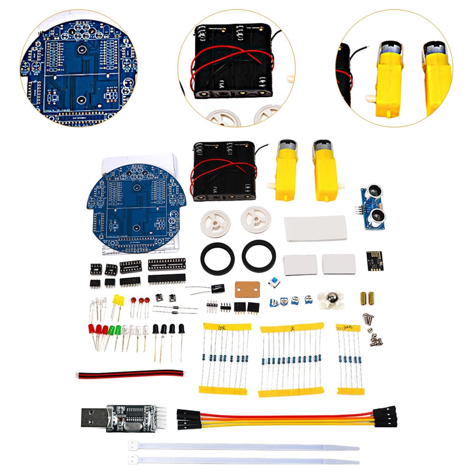 Kit de Robot Inteligente para Coche DIY con Software Gráfico, Modos Multifuncionales, Control por Aplicación Y Evitación de Obstáculos. Adecuado para, Type B