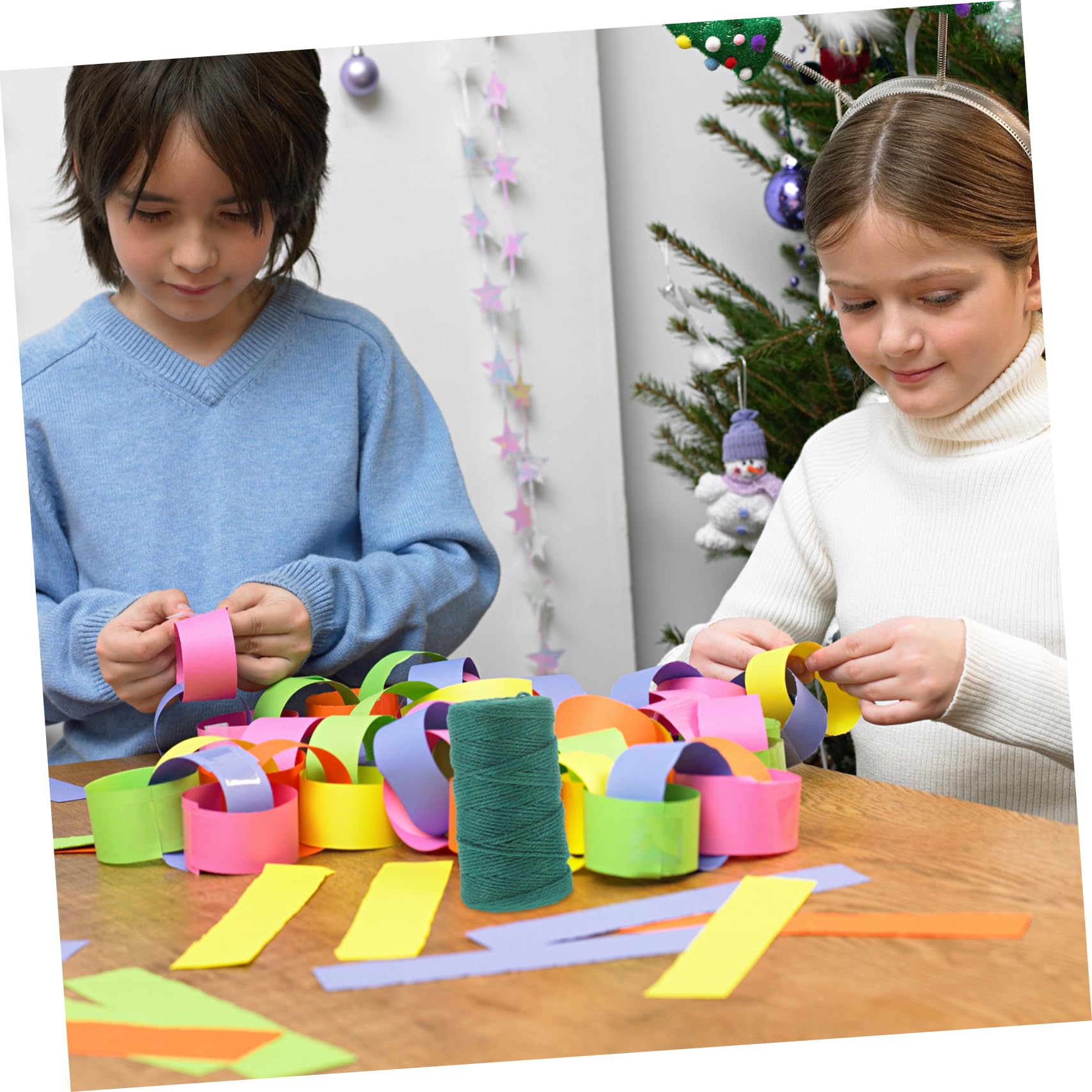 Sewroro 4rouleaux Corde Jute Naturelle Ficelle De Jardin Pour Décoration Bricolage Et Activités De Noël