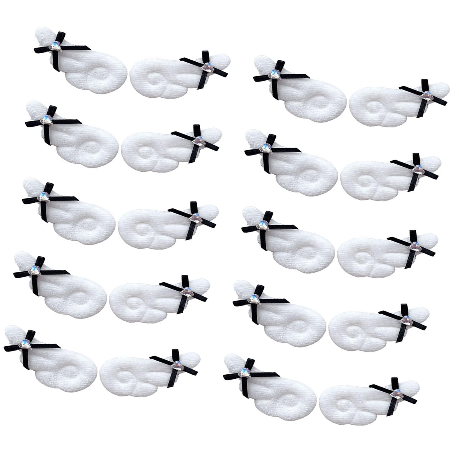 Jazuaiao Easy to Use Heart Shaped Crystals Wing Bowknot Set for Craft Enthusiasts and Family Activity Wing Bowknot