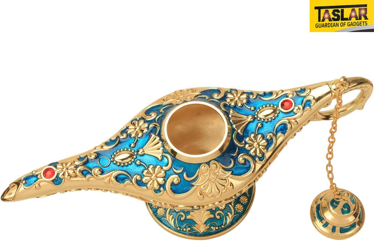 Vintage Magic Genie Aladdin Lamp Home/Wedding Collectible Elegant Rare Classic Arabic Costume Office Table Decoration and Gift for Party/Birthday (Blue)