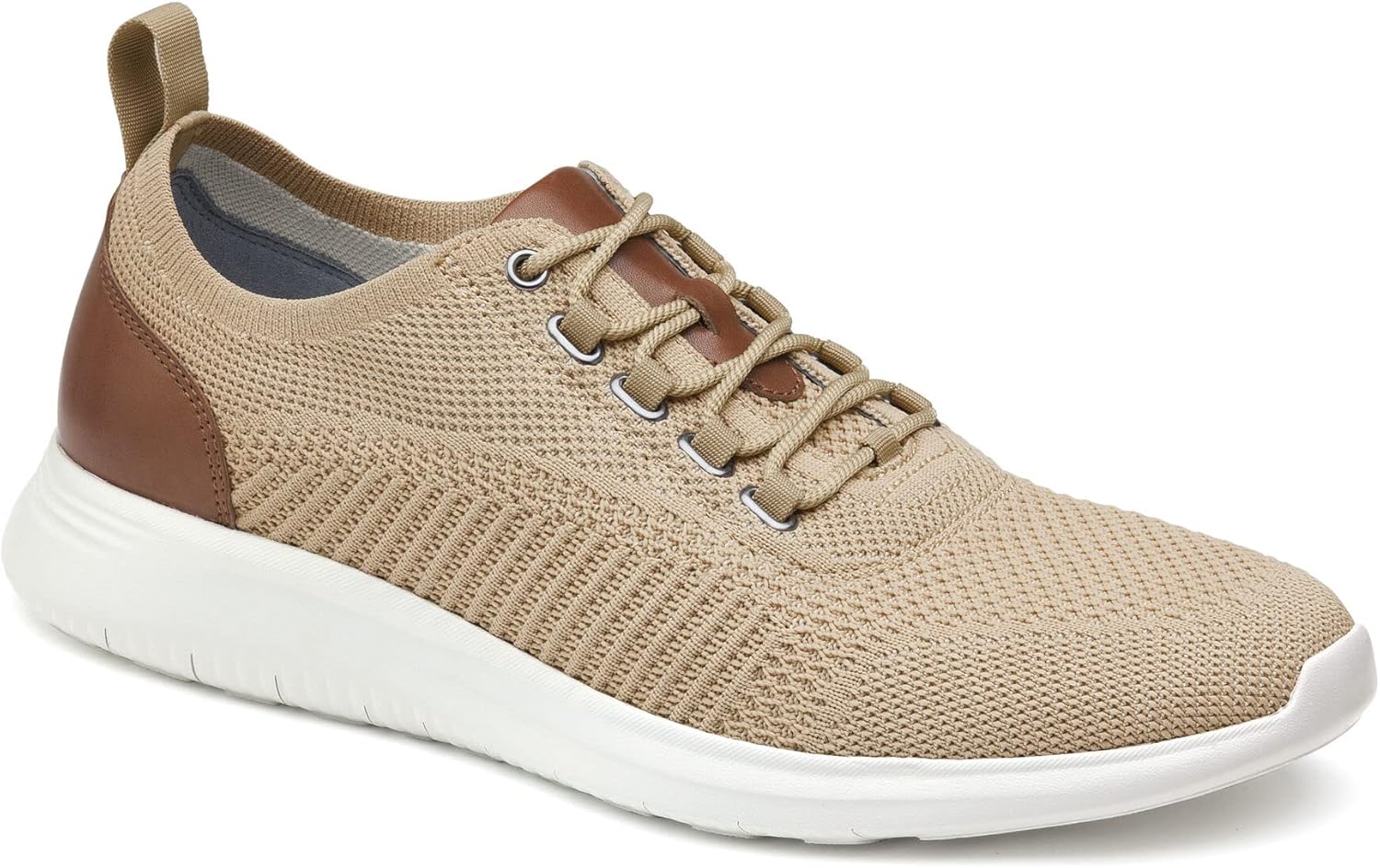 Johnston & Murphy Men's Amherst Knit U-Throat Taupe Knit 8 M US
