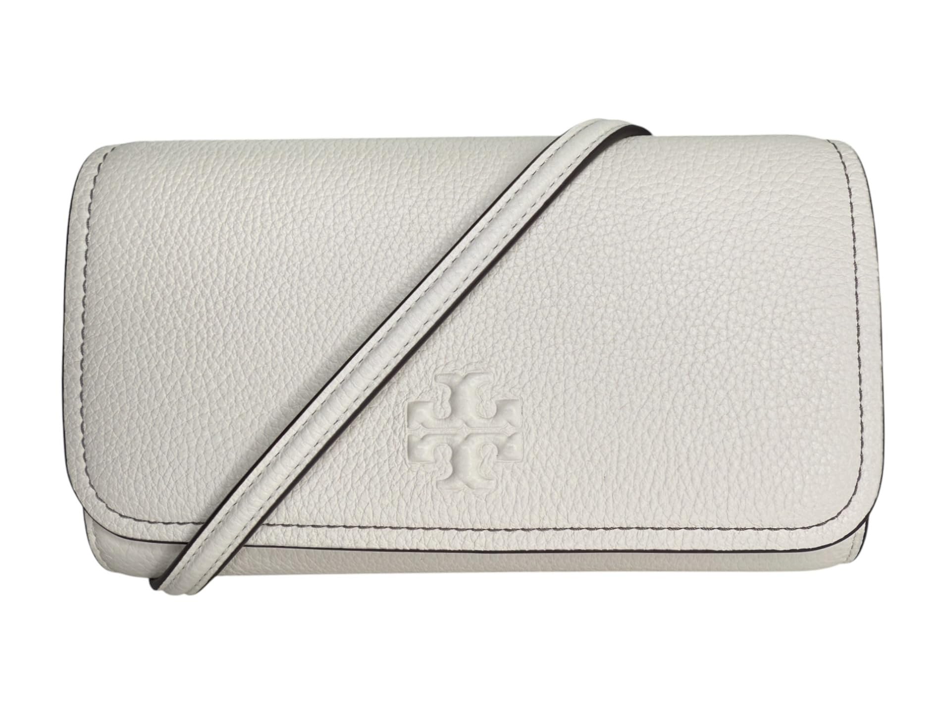 Tory Burch Womens 146467 Thea Pebbled Leather With Gold-tone Hardware Crossbody Bag With Flat Wallet