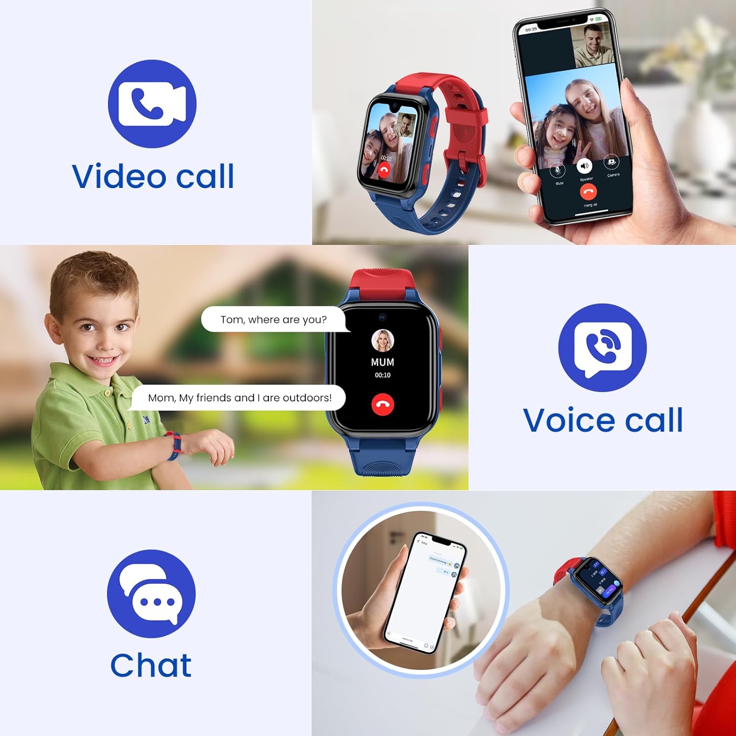 LAGENIO K9 Kid AI Smartwatch with GPS, 1.78'' AMOLED 4G for Kids with Video Call, Alarm Clock, School Mode, IP68 Waterproof Kids Smartwatch for Teens Ages 6 and Up