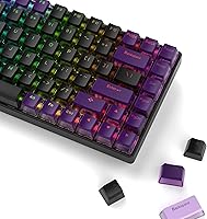 Vista 9 de Womier Teclas de pudín, PBT Shine Through Keycaps Juego de 165 teclas personalizadas Perfil OEM, compatibilidad universal para 100%, 75%, 65%, 60%