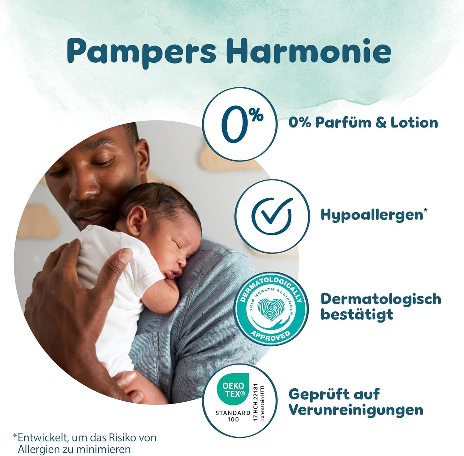 Pampers Harmonie Windeln Größe 3, 240 Windeln, 6kg-10kg, sanfter Hautschutz mit 100 Prozent Pampers Schutz
