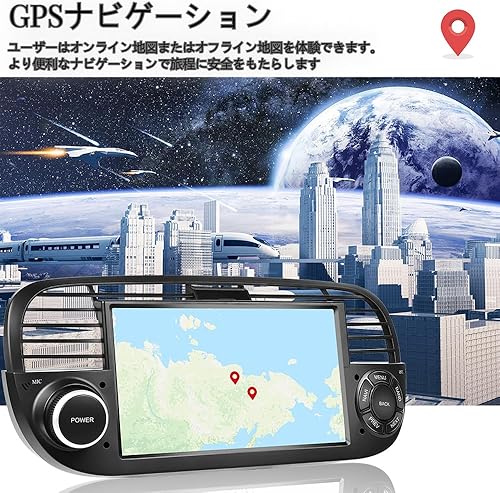 Miniatura 3 de Android 9 Bluetooth RDS estéreo para coche compatible con Fiat 500 (2007-2015) Carplay Android Auto 7 pulgadas radio de coche con satélite