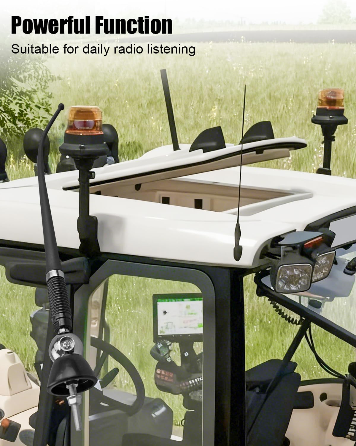 Rubber Radio Antenna Fit for John Deere Kubota All Models | Replace RMA60, Flexible and Durable Rubber Radio Antenna Fit for Massey Ferguson Yanmar