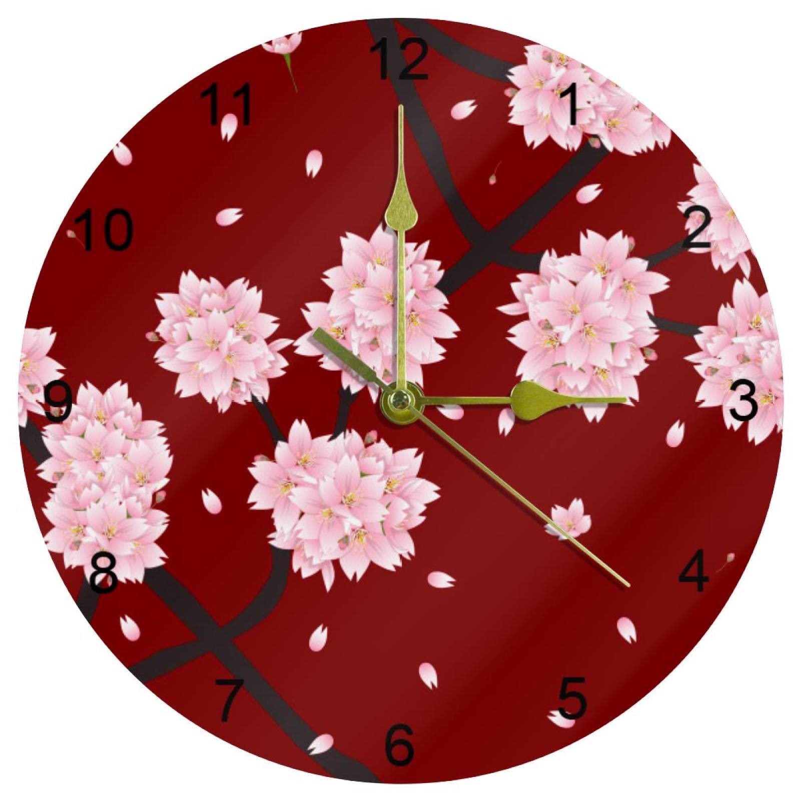 Horloge murale silencieuse 25,4 cm chiffres arabes ronds cuisine