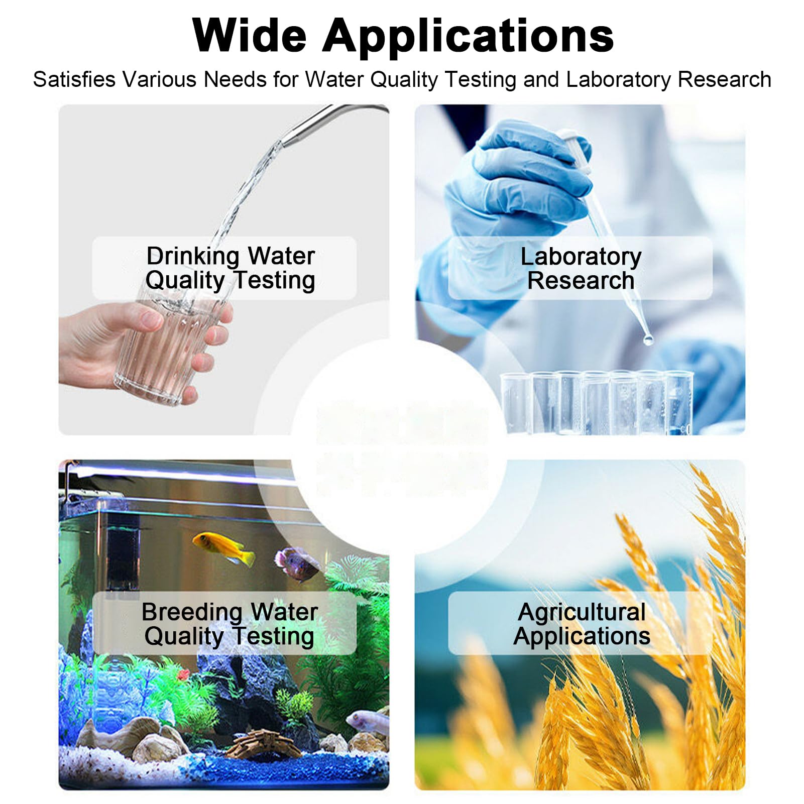 Probador de PH Portátil y de Alta Precisión para Uso Industrial, Alimentario y Investigación con Apagado Automático Compensación Temperatura, Medidor PH con Estuche Transporte para Calidad del