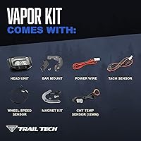 Vista 4 de Trail Tech 752-115 Kit de medidor de tacómetro digital de vapor, 1984-2015 Honda Yamaha TRX TW Raptor Wolverine