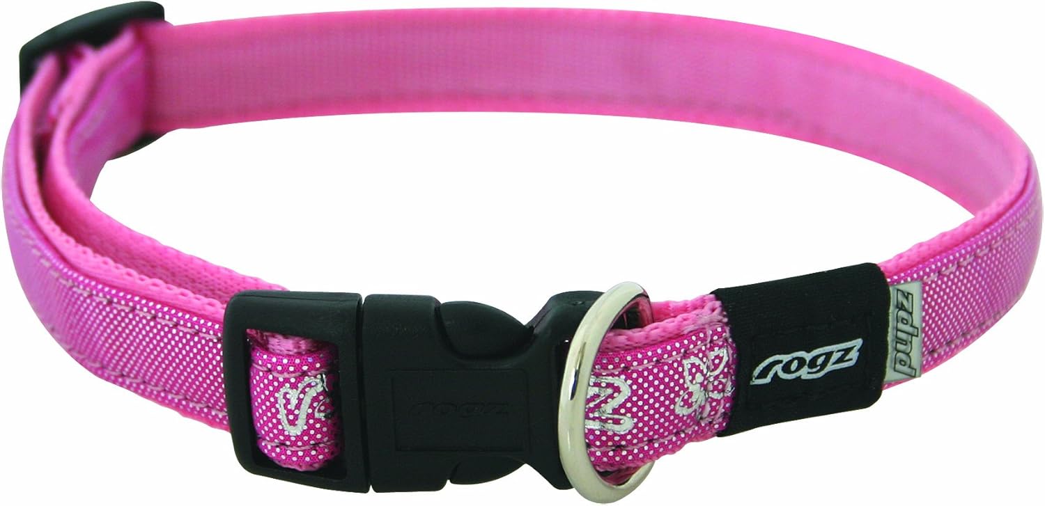 ROGZ Pupz Zing Adjustable Zip Zap Puppy Collar, Small .375