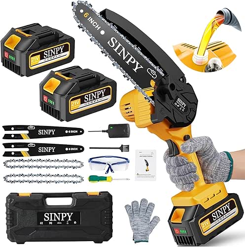 SINPY -  Mini tronçonneuse sans fil 21V - 4Ah