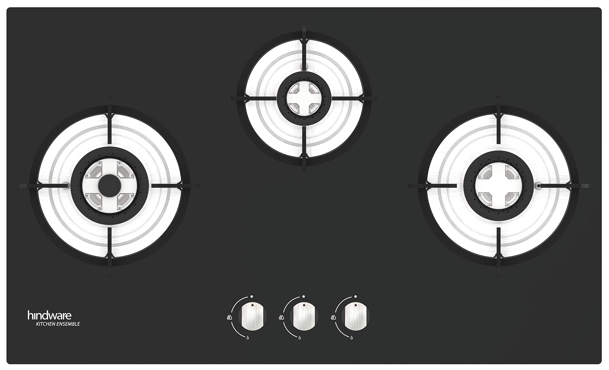 Hindware Toughened Tempered Glass Mild Steel(Powder Coated) KA Hob Ella 3B 75 Cm, Black-image-26
