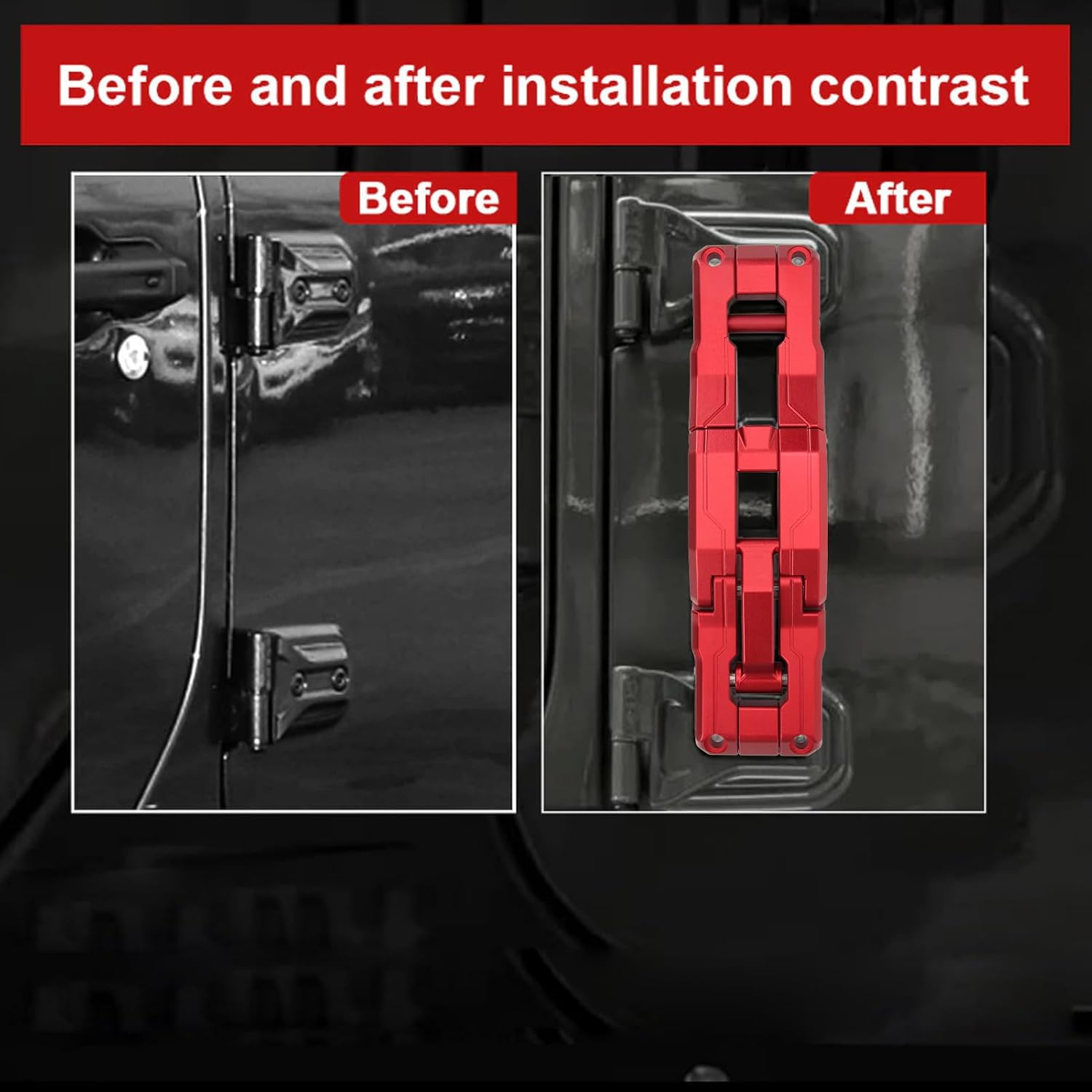 Folding Foot Pedal Hinge Step,Sturdy Aluminium Alloy Replacement for JK JKU JL JLU 2007-2021,Door Hinge Step Foot Pegs with Strong Load Bearing Capacity for Roof Access