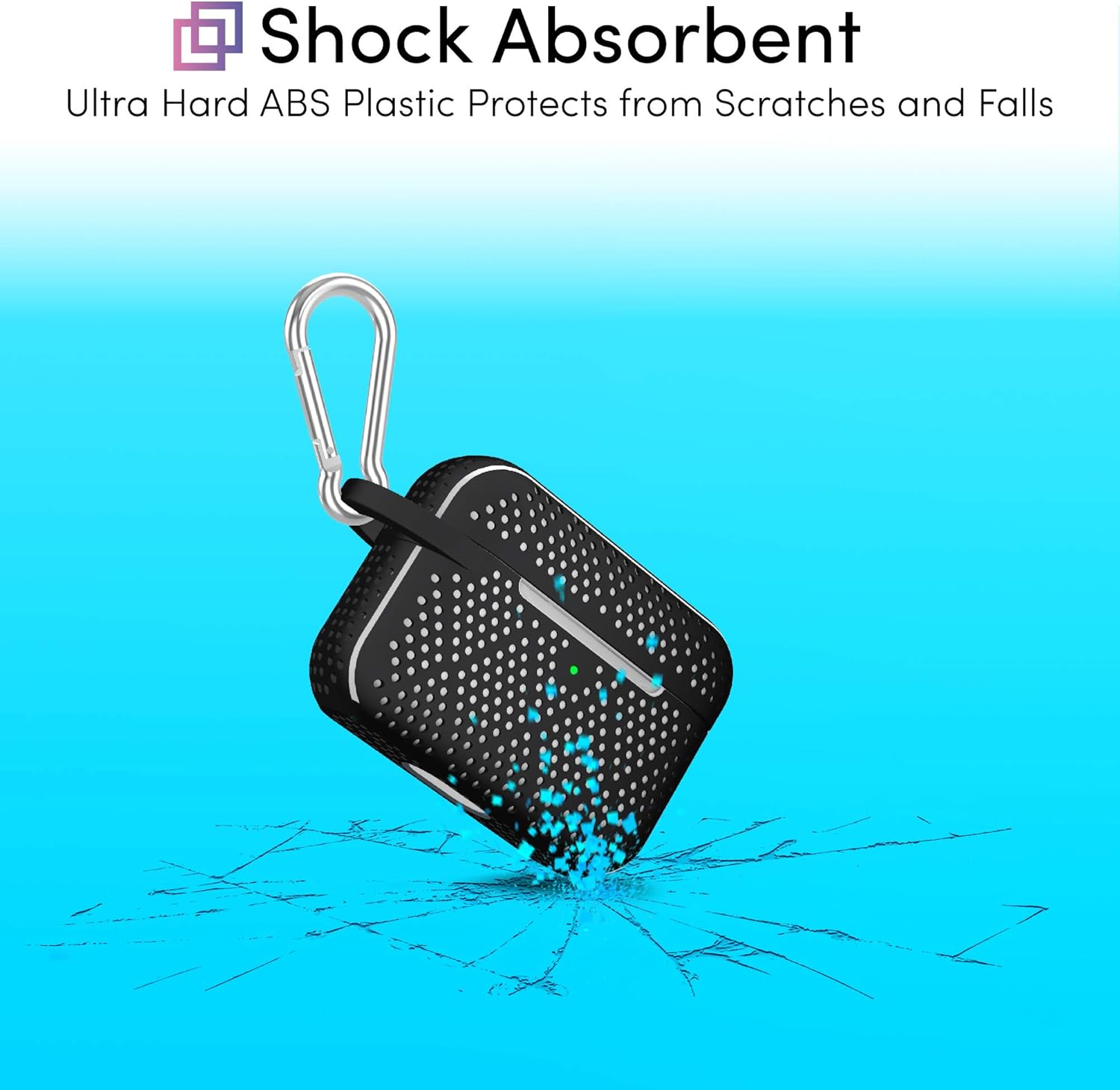 Discount 80% TALK WORKS AirPods Pro Case Cover with Keychain - Protective Hard Silicone Skin for AirPods Keychain Case Clip Carabiner Wireless Charging Compatible with Apple AirPod Pro Carrying Case 2019 - Black