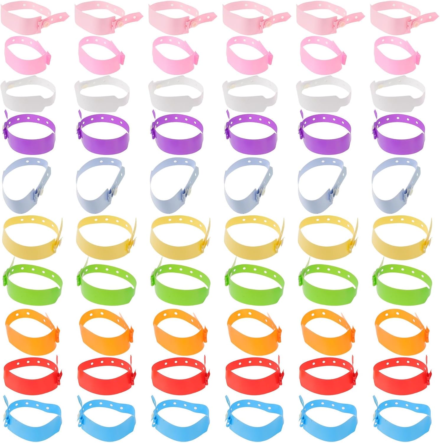 jojofuny Patient Wristband with Write-on Convenience and Tamperproof Closure, Adjustable PVC Hospital Id Bracelet for Adults and Seniors in Busy Care Environments