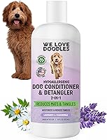 We Love Doodles 2-in-1 Dog Conditioner & Detangler for Allergies & Itching - Made in USA, 16oz Lotion for Poodles, Doodles, Goldendoodles