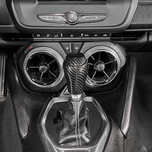 Miniatura 6 de RAZPOY Funda para pomo de palanca de cambios Camaro, ajuste de palanca de cambios de consola central compatible con Chevrolet Chevy Camaro 2016+