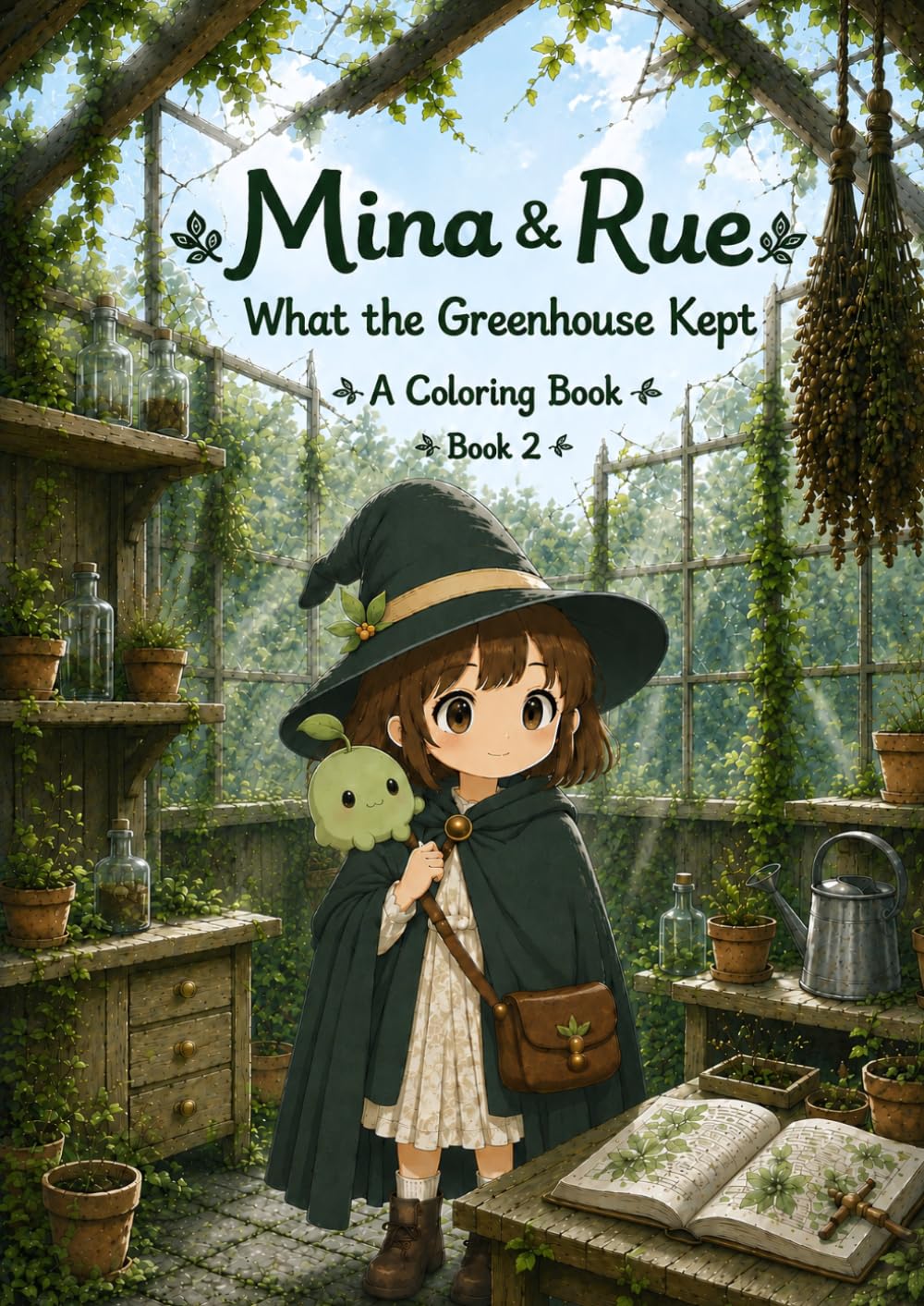 Mina & Rue: What the Greenhouse Kept: A Coloring Book