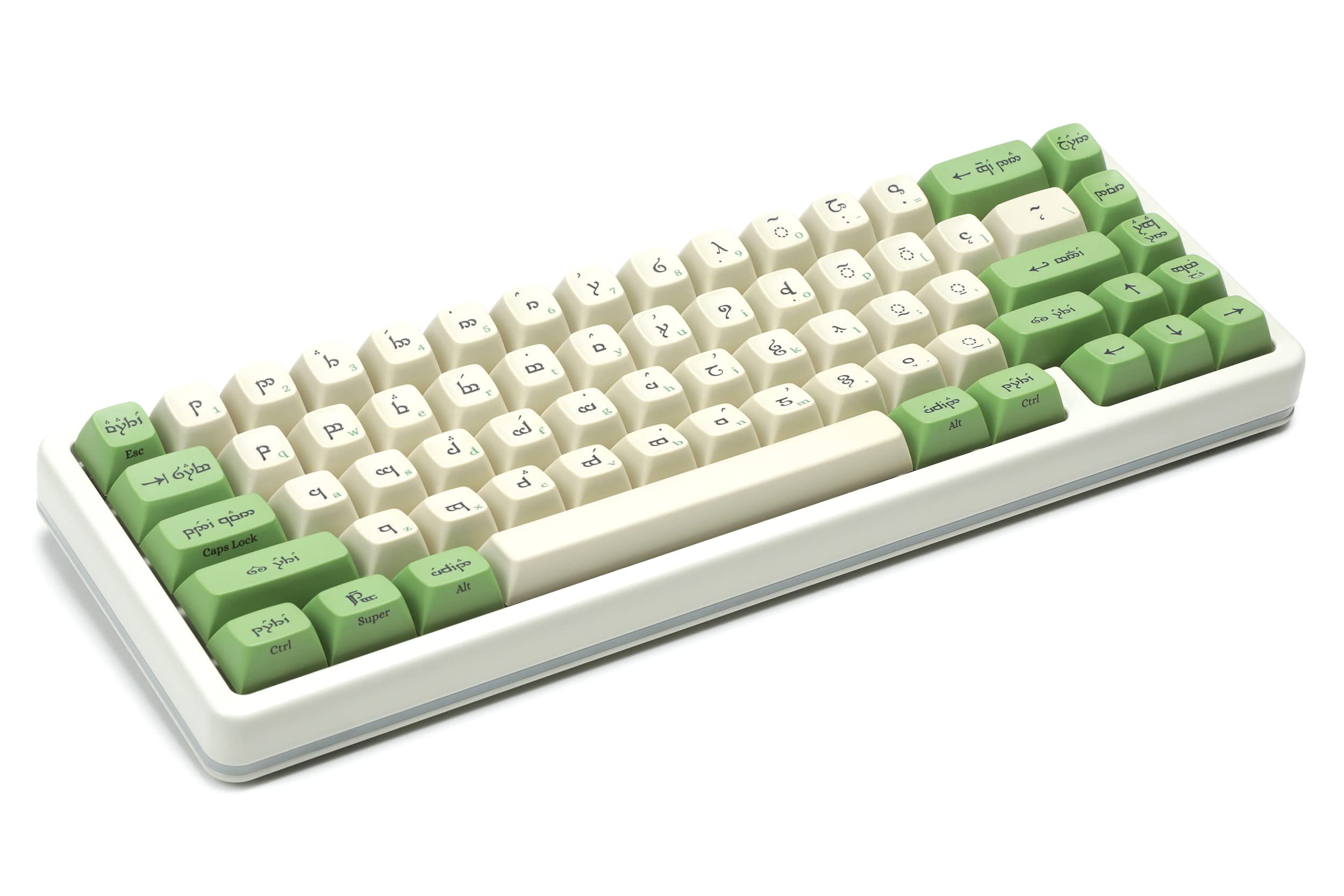 DROP The Lord of The Rings MT3 - Set di keycap elfico, in PBT Hi-Profile, tastiera Cherry MX Style compatibile con 60%, 65%, 75%, TKL, WKL, HHKB e altri (kit base per addestramento elfico)