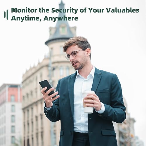 Miniatura 5 de SECURAM Monitor seguro, monitoreo 247, monitor seguro con aplicación SECURAM Guard monitorea remotamente la temperatura, la humedad, el estado de la