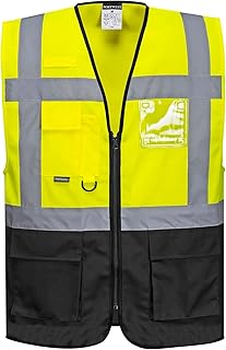 Portwest UC476 Warsaw Executive Safety Vest Yellow/Black, X-Large