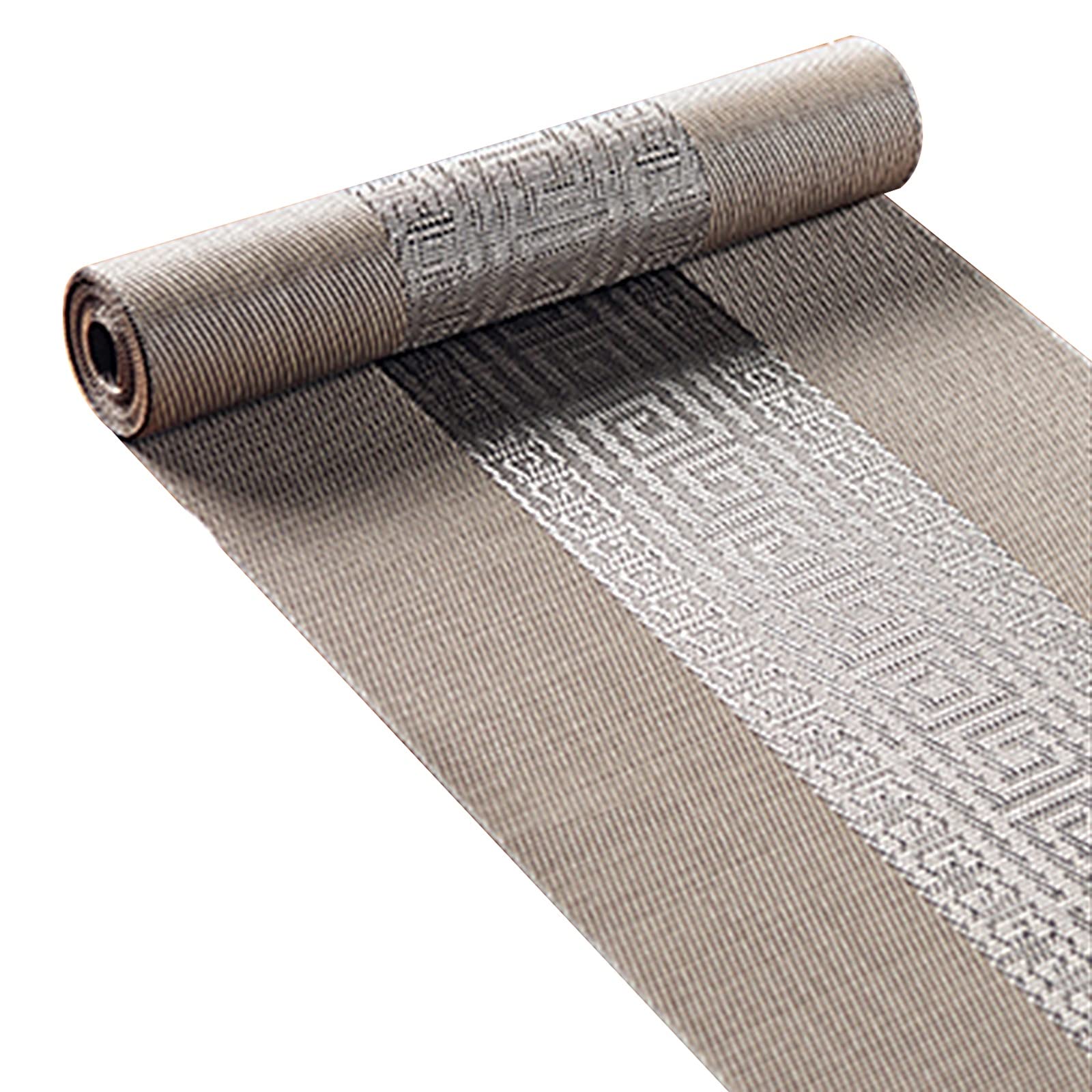INKCOR Wipeable & Waterproof Teacup Mats - Heat Resistant PVC Table Runner, Tea Mats For Coffee Table/Tea House/Kitchen, Khaki (Size : 30x300cm/11.8x118in)