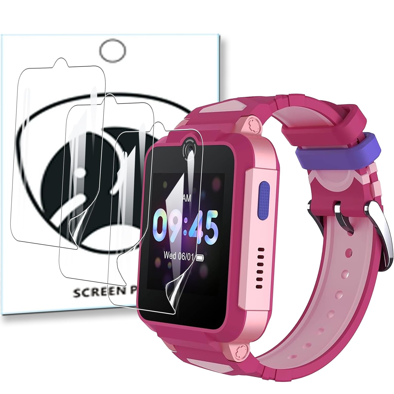 3 Piezas Protector de Pantalla Compatible con TCL MOVETIME Family Watch MT42X/MT42 Reloj, Anti-arañazos, Sin Burbujas, Flexible TPU HD Protectora Película para TCL MOVETIME MT42X