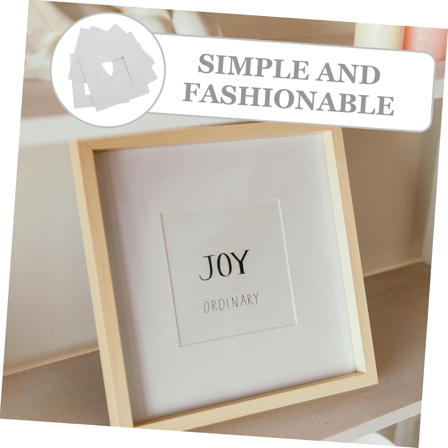 Hohopeti 10pcs Pre-Cut Picture Mats for Photos and Artworks Mounting Boards Safe Material DIY Decorative Frames for Home Wall Display