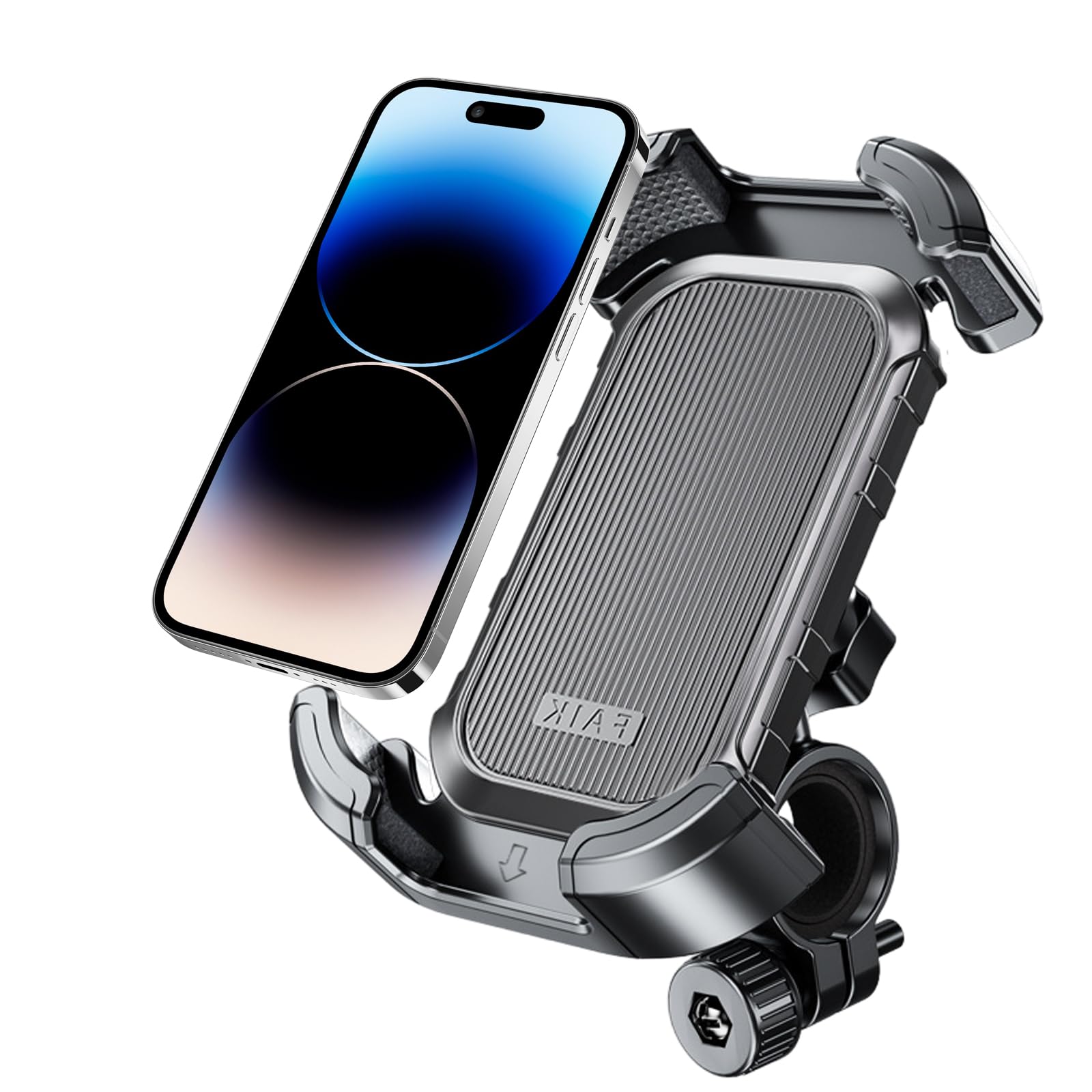 Uchwyt na telefon komórkowy na rower obrotowy o 360°, blokada bezpieczeństwa antywibracyjna uchwyt na telefon motocyklowy uniwersalny uchwyt na smartfon do roweru i motocykla 4,7-6,8"
