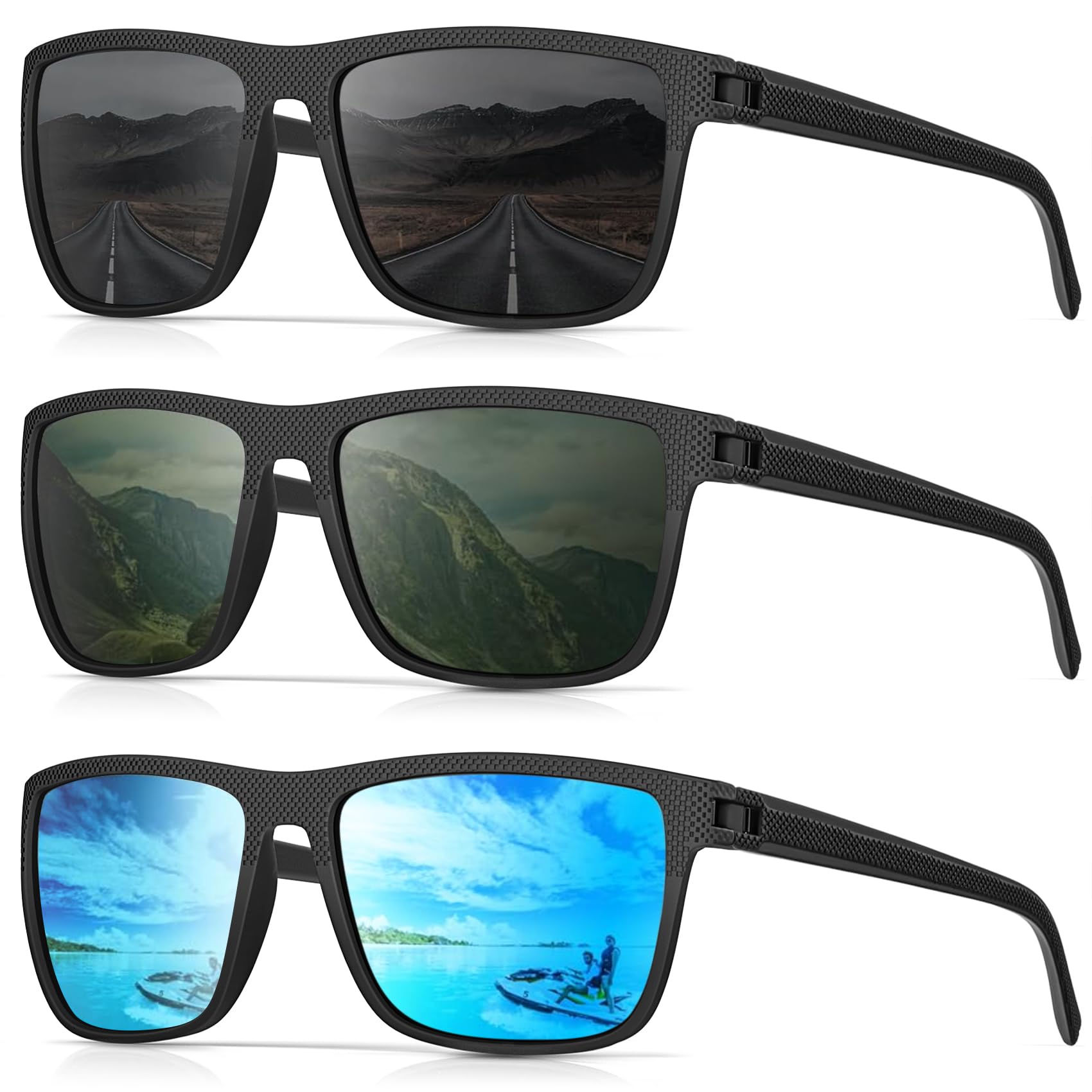 CIFOYA Sunglasses-Men Polarized Mens Sunglasses: Classic Women Sun Glasses UV Protection for Fishing Driving Golf