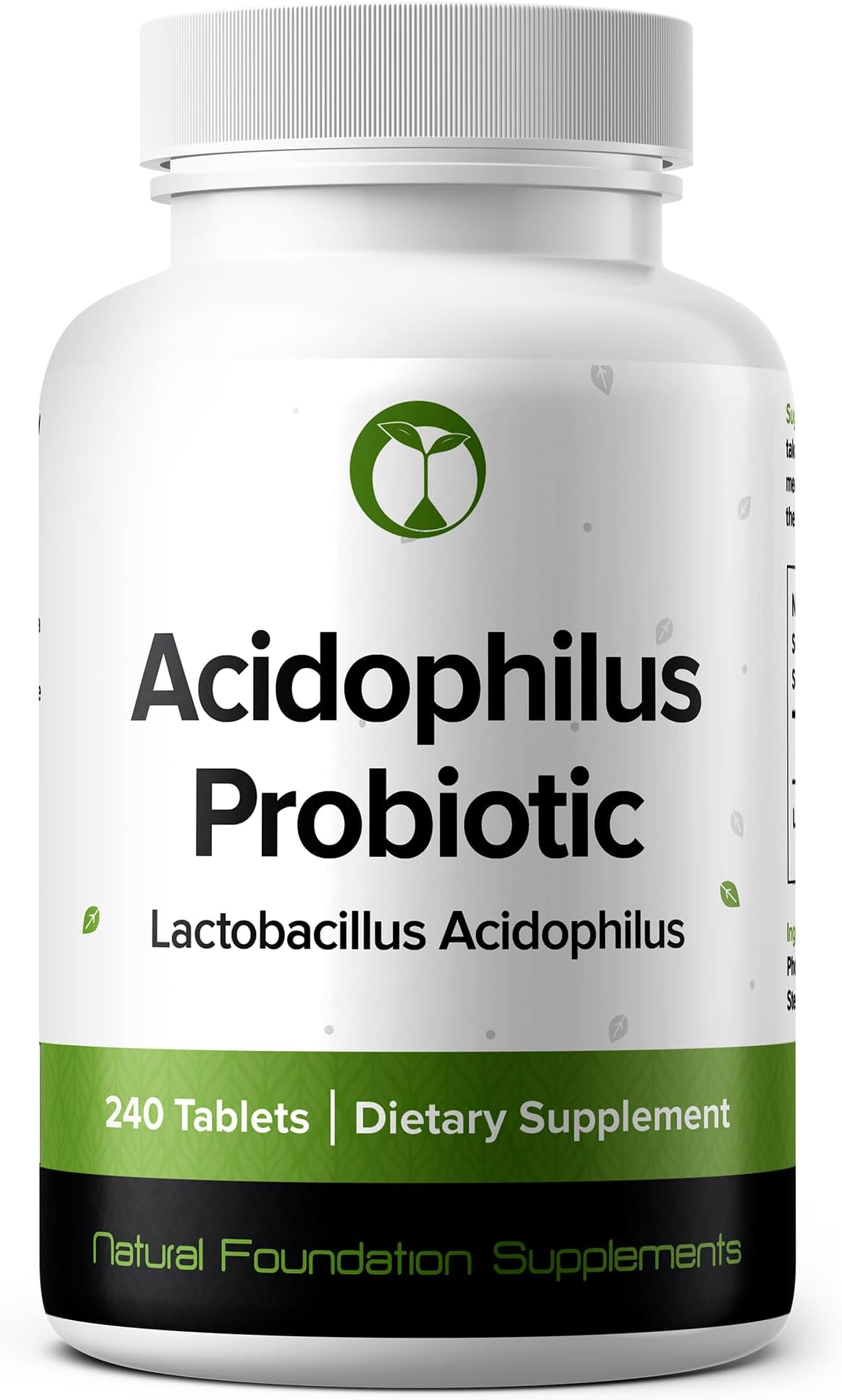 Lactobacillus Acidophilus Probiotic 240 Tablets (4 Month Supply) – Researched Strain LA85 – 3 Billion CFU – Digestive Health & Microbiome Support – GMP Certified (240, Lactobacillus Acidophilus)