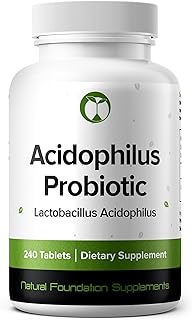 Lactobacillus Acidophilus Probiotic Supplement 240 Tablets 3 Billion CFU Probiotics for Men & Women Supports Intestinal Digestive & Gut Health (240, Lactobacillus Acidophilus)