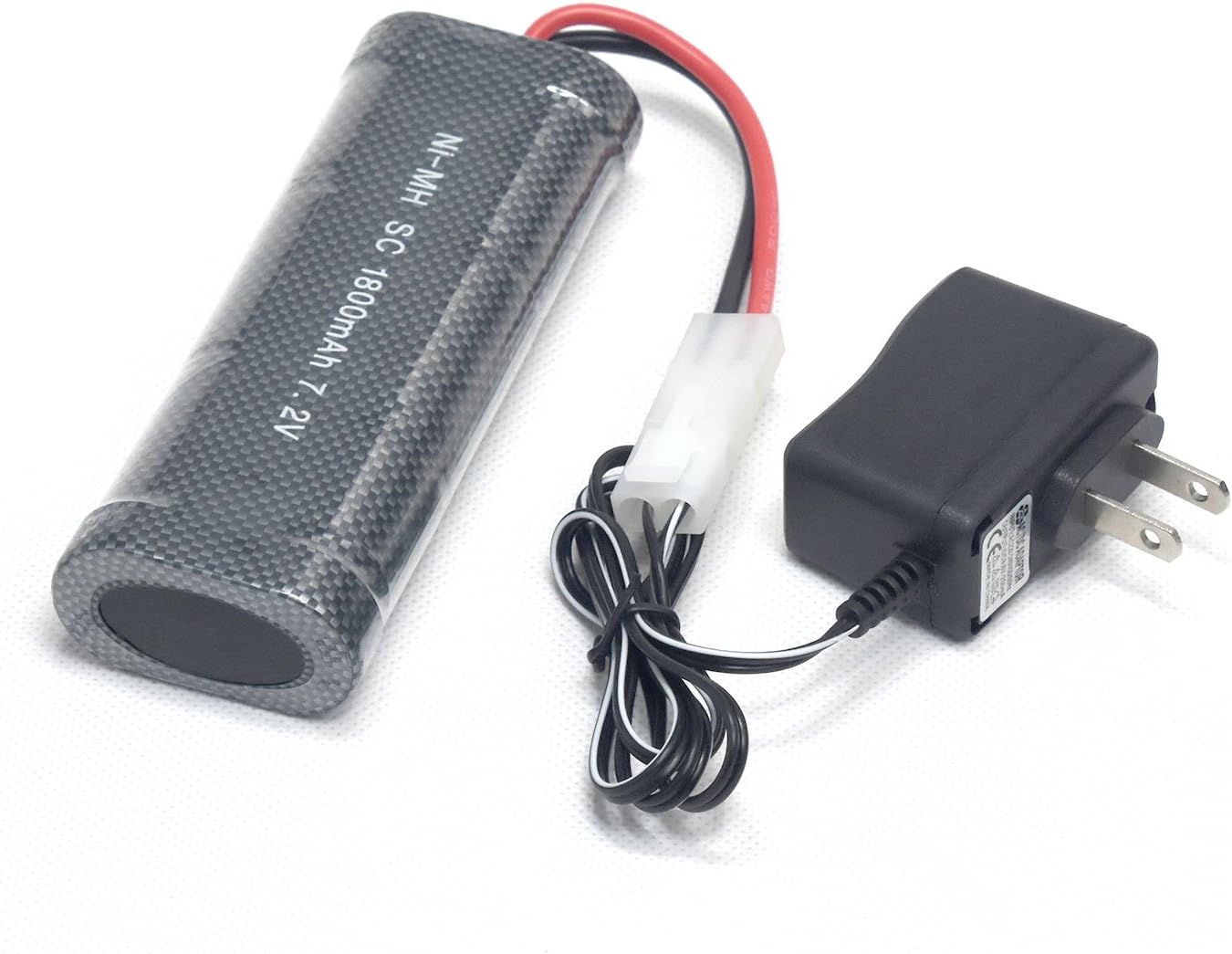 7.2V 1800mAh NiMH Battery KET-2P Female P-to-S Plug & US Charger for RC Car Truck Racing Speed Boat Power Starter