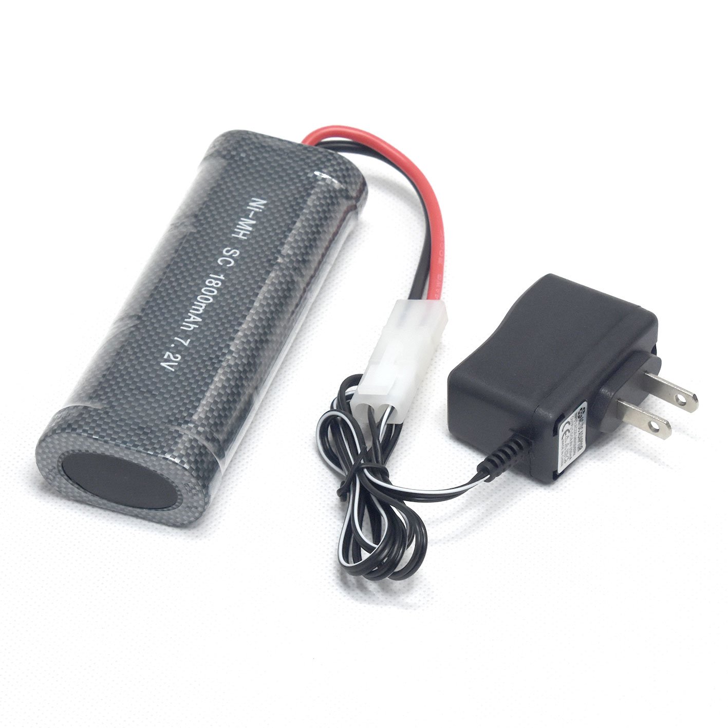 Batería NiMH KET-2P hembra P-to-S Plug y cargador de EE. UU. para coche RC camión, carreras, lancha, arranque de potencia