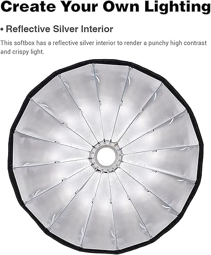 Miniatura 4 de GODOX QR-P70 - Softbox parabólico portátil de liberación rápida de 27.6in para cámara fotográfica, estudio de fotografía y flash para montaje