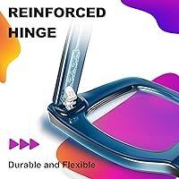 Vista 5 de VISOONE Cat Eye Blue Light Blocking Glasses TR90 Anti-glare Women Calida