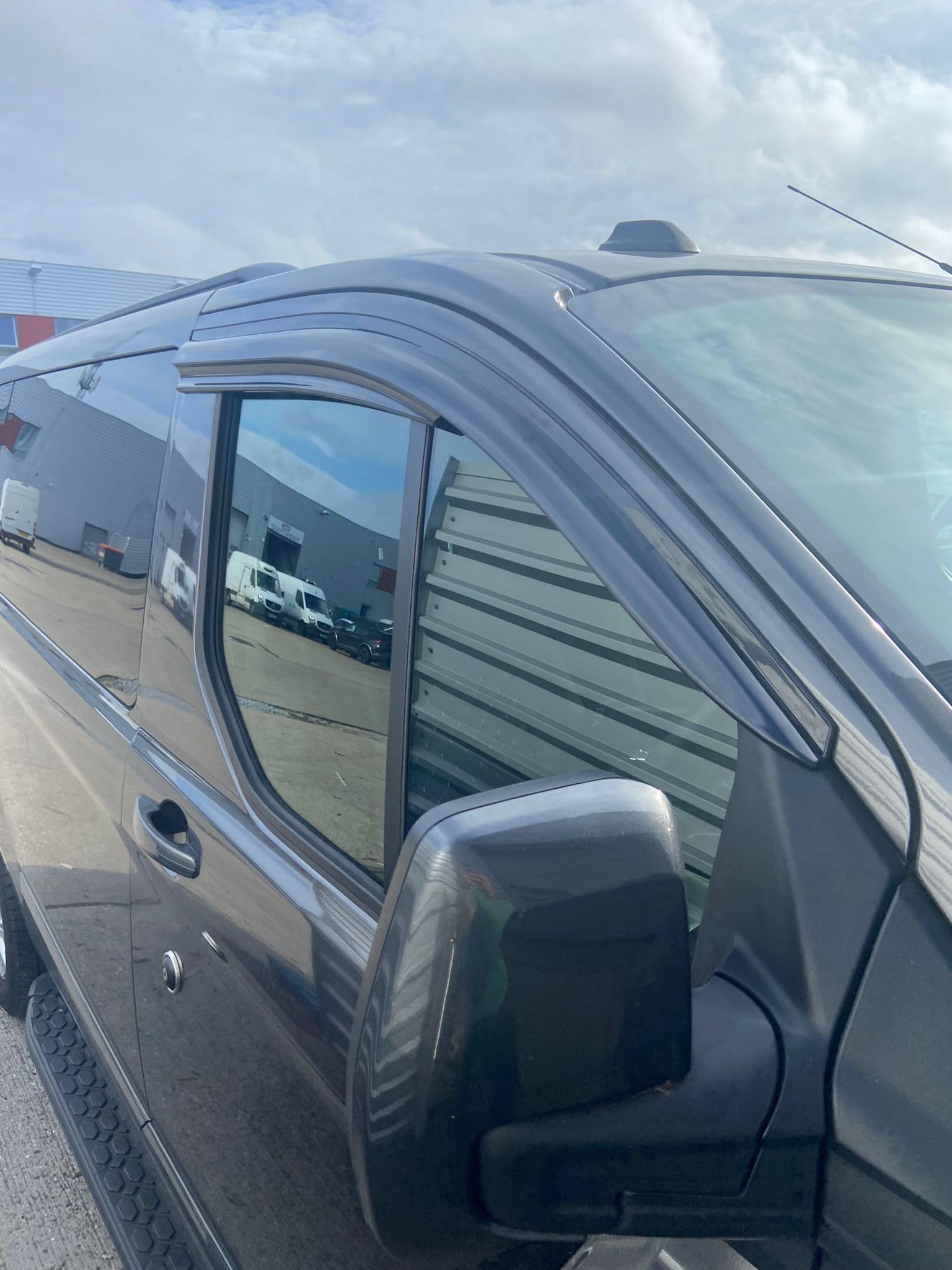 Wind Rain Sun Guard Deflectors Set Front 2 Pieces FOR FORD TRANSIT CUSTOM (2012-2023)