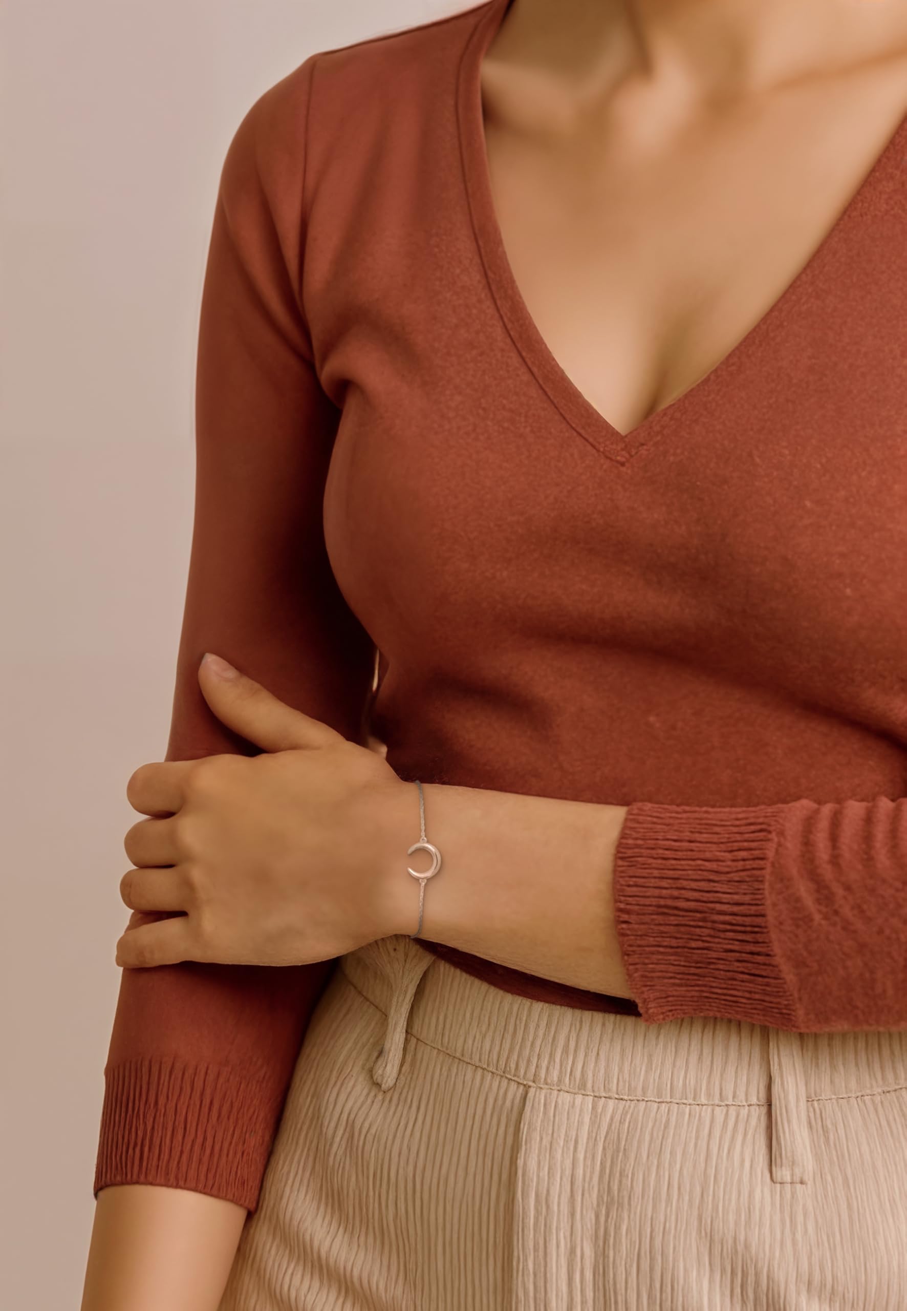 Sofia Milani - Damen Armband 925 Silber - Mond Anhänger - 30220