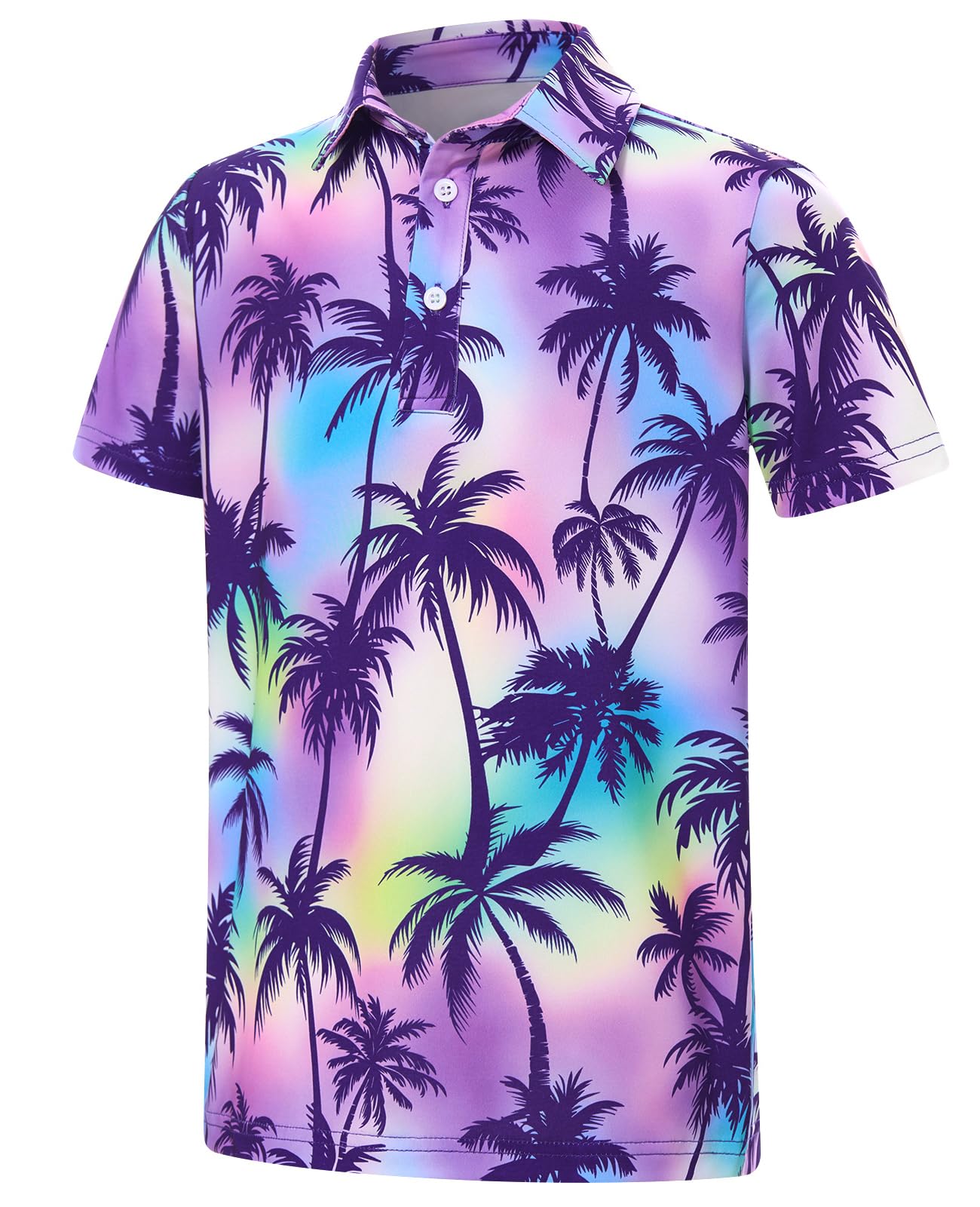 Cuddomper Boys Polo Shirts Hawaiian Golf Clothes Fashion Short Sleeve Kids Cool School Uniform 5-14T