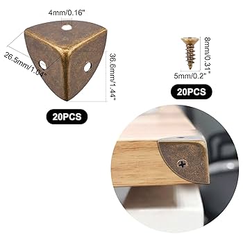 Amazon.co.jp: SUPERFINDINGS 20セット コーナー金具 3面角金具