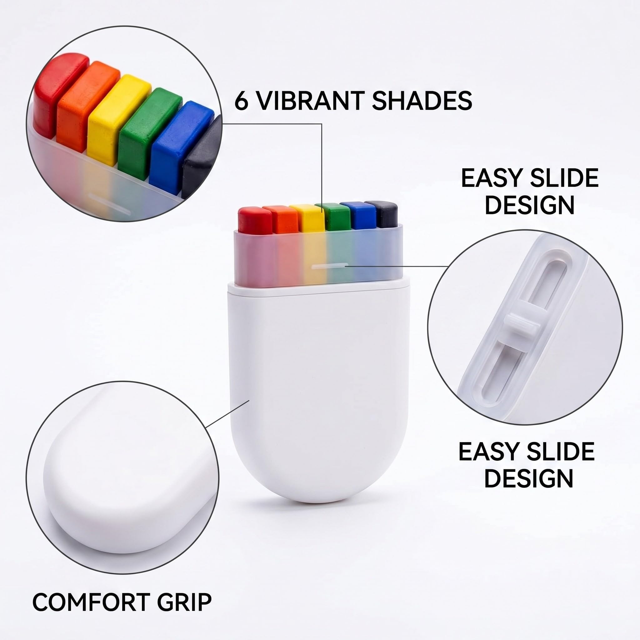 3 Pezzi 6 Colori Penna Pride,Per Feste Arcobaleno,Arcobaleno Penna,Pride Accessori Vernice Per Sfilate E Feste,Lgbt Trucco Con Bandiera Arcobaleno(A)