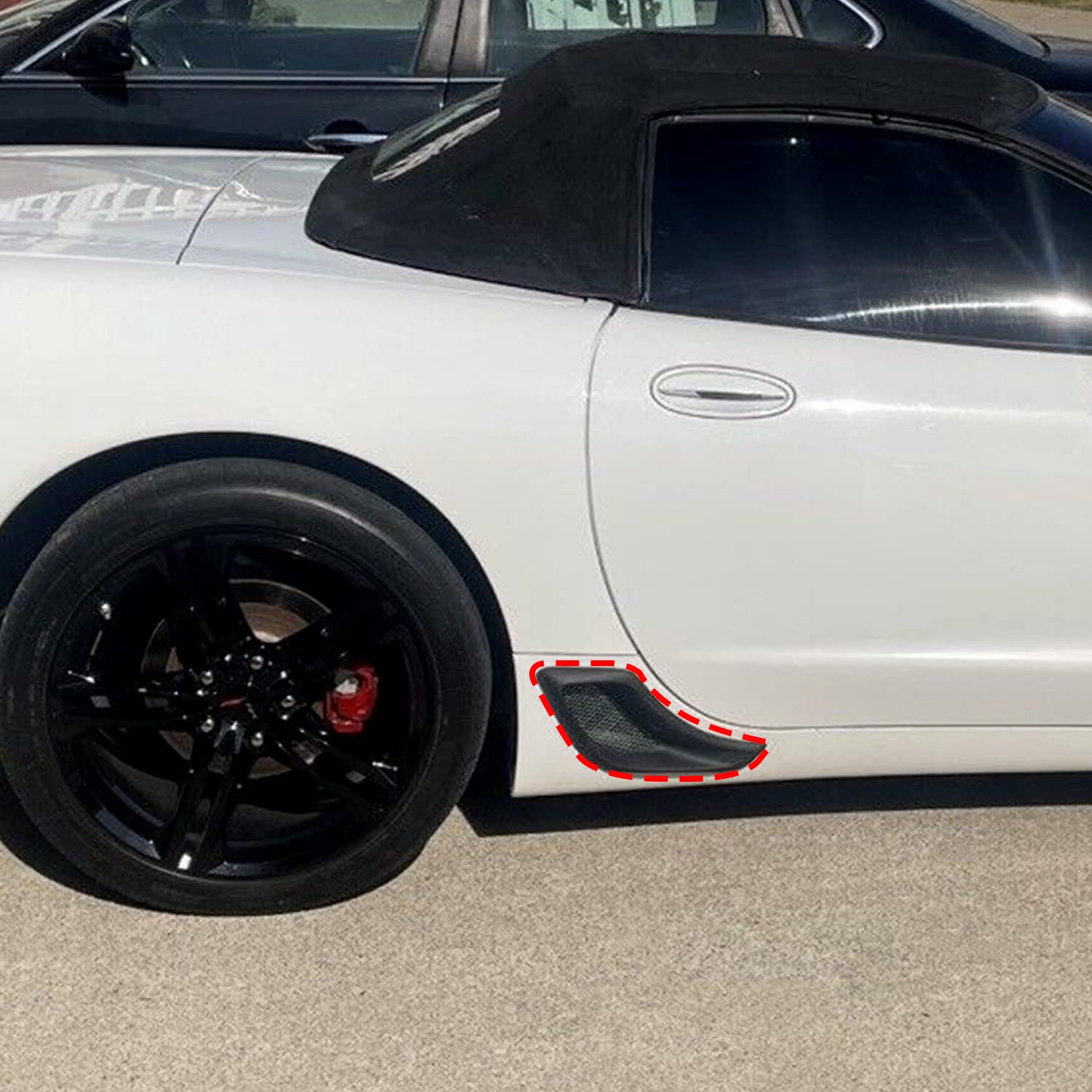 Kojem Rear Brake Duct Pair Compatible with 1997-2004 Chevy Chevrolet C5 Corvette Z06 Scoop Vent Kit Brake Caliper Cooling Air Scoop Assembly Replacement for 10322762 10322761