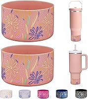 Vista 15 de 2 Piezas Protector de Base de Vaso para Stanley Quencher Adventure 40oz y Stanley IceFlow 20oz 30oz y Compatible con Hydro Flask 12oz 21oz 24oz 3D