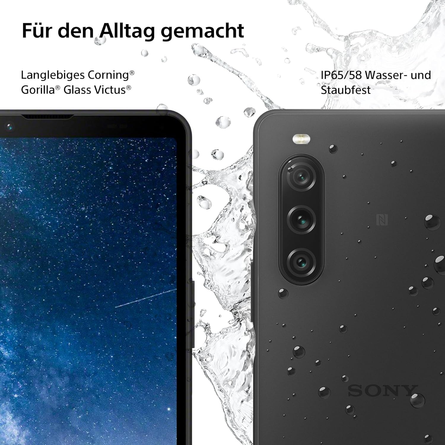 Sony Xperia 10 V Smartfon, Czarny, 6GB