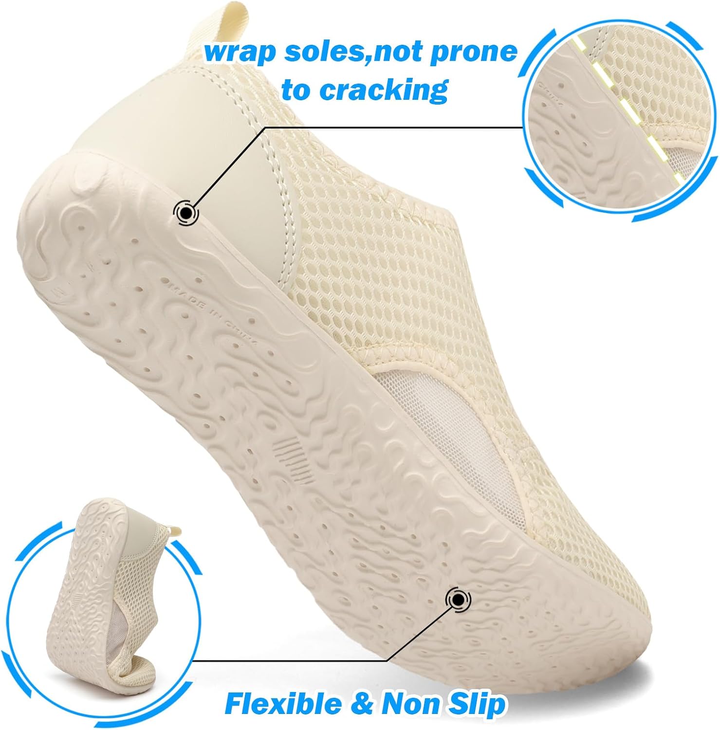 Spesoul Water Shoes for Women Men Barefoot Swim Shoes Aqua Socks Summer Sandals Breathable Quick Dry Lightweight Wide for Pool Beach River Boat Travel Waterpark - Image 3