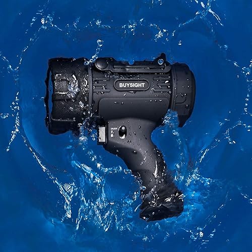 Miniatura 3 de BUYSIGHT Linterna recargable del foco, proyector de mano 120000 lúmenes impermeable linterna lámpara de caza con filtro rojo