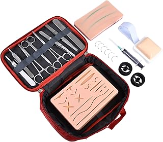 Reviti Suture Practice Kit (18 Cut) with Intramuscular & Venipuncture Silicone Injection Training Pad